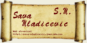 Sava Mladićević vizit kartica
